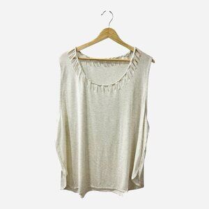 Shape Active Women’s Beige Tank Top Plus Size 2X Scoop Neck Moisture Wicking NWT